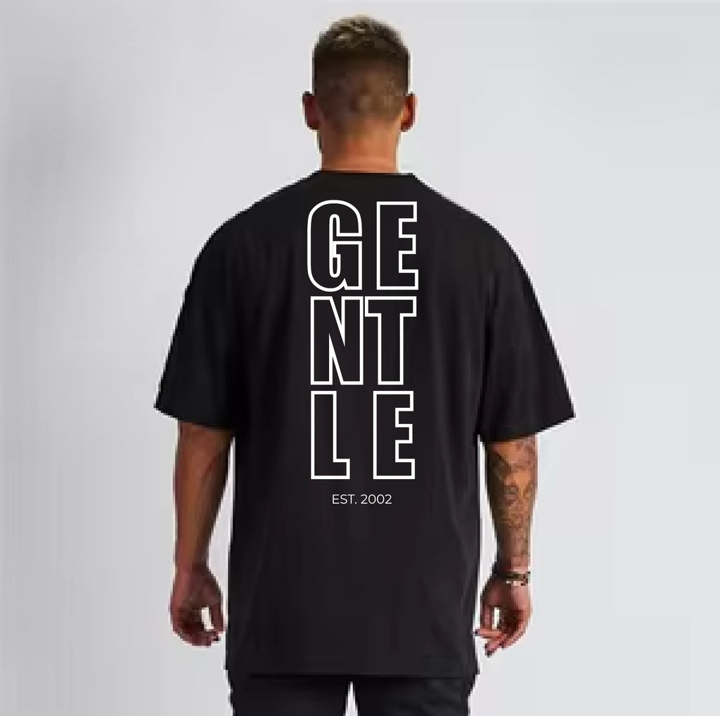 Vorderansicht des Gentle Oversized T-Shirts 01 von GrindTrap aus 100 % Premium-Baumwolle mit hochwertigem Frontprint