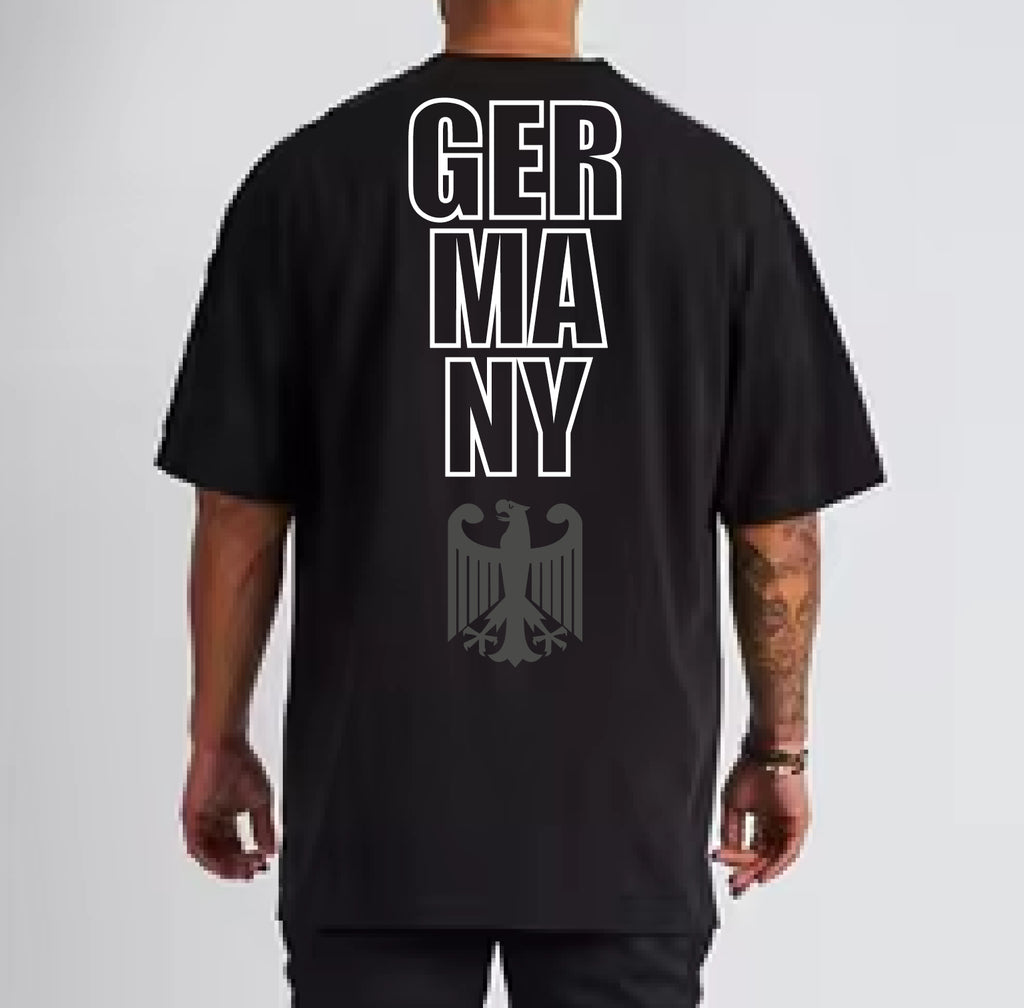 Oversized Herren T-Shirt Germany Outline -mit markantem Deutschland-Design