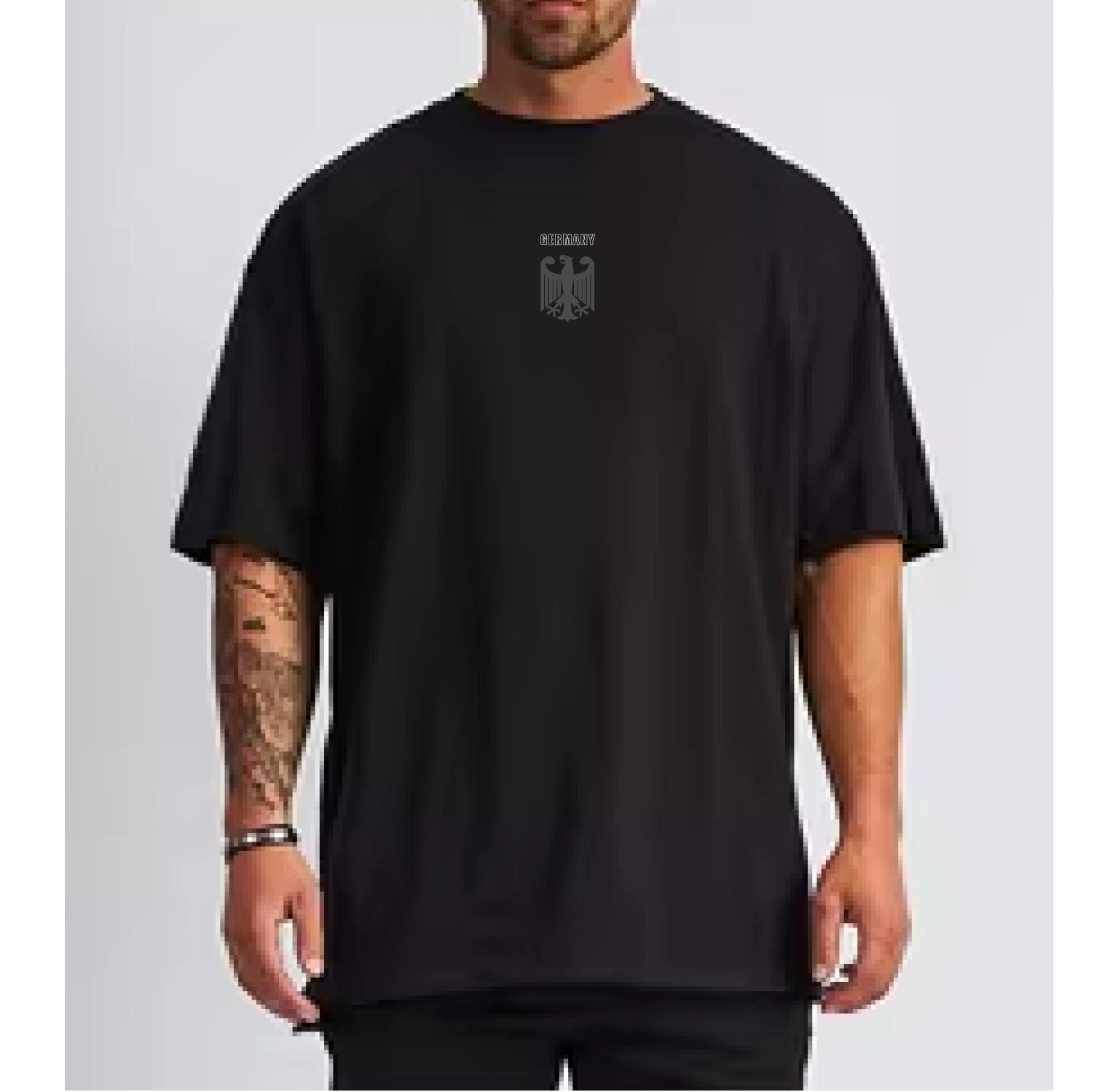 Oversized Herren T-Shirt Germany Outline -mit markantem Deutschland-Design